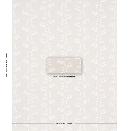 Schumacher Bleeding Hearts Neutral Fabric