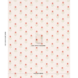 Schumacher Forget Me Nots Red On Pink Fabric