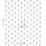 Schumacher Forget Me Nots Blue & Plum Fabric