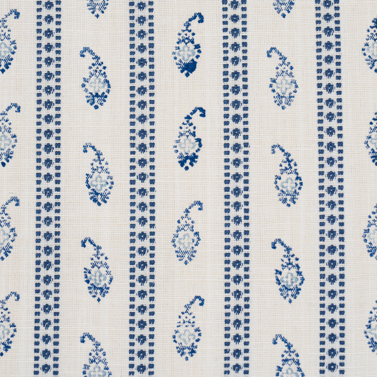 Schumacher 182020 EDDIE WOVEN HAND BLOCK PRINT in BLUE Fabri