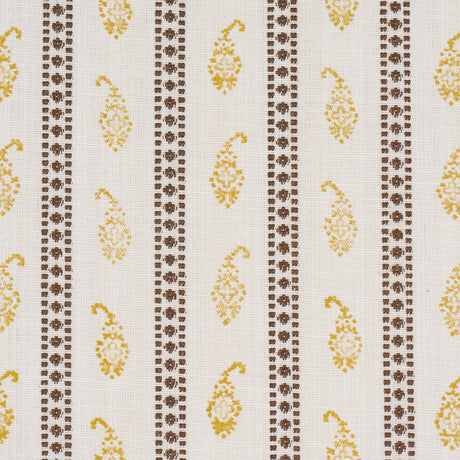 Schumacher 182022 EDDIE WOVEN HAND BLOCK PRINT in YELLOW Fab