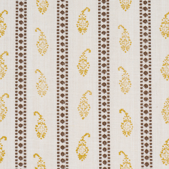 Schumacher 182022 EDDIE WOVEN HAND BLOCK PRINT in YELLOW Fab