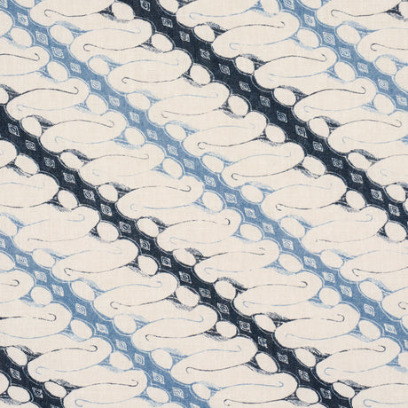 Schumacher 182051 RONNIE in BLUE Fabric - RITA KONIG
