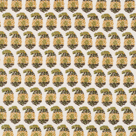 Schumacher 182062 TERRY in OCHRE & GREEN Fabric - RITA KONIG