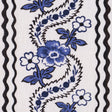 Schumacher 182070 SERENA GARLAND in BLUE Fabric - RITA KONIG