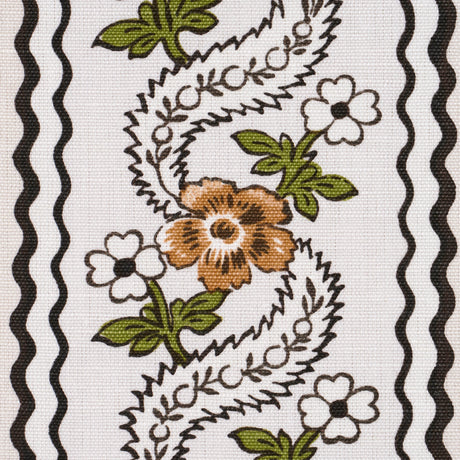 Schumacher 182071 SERENA GARLAND in OCHRE Fabric - RITA KONI