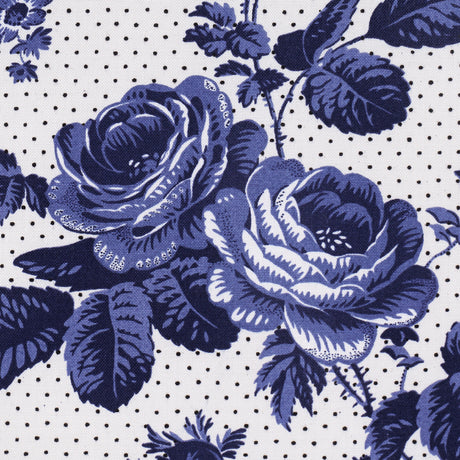 Schumacher 182082 SIBYL CHINTZ in BLUE Fabric - RITA KONIG
