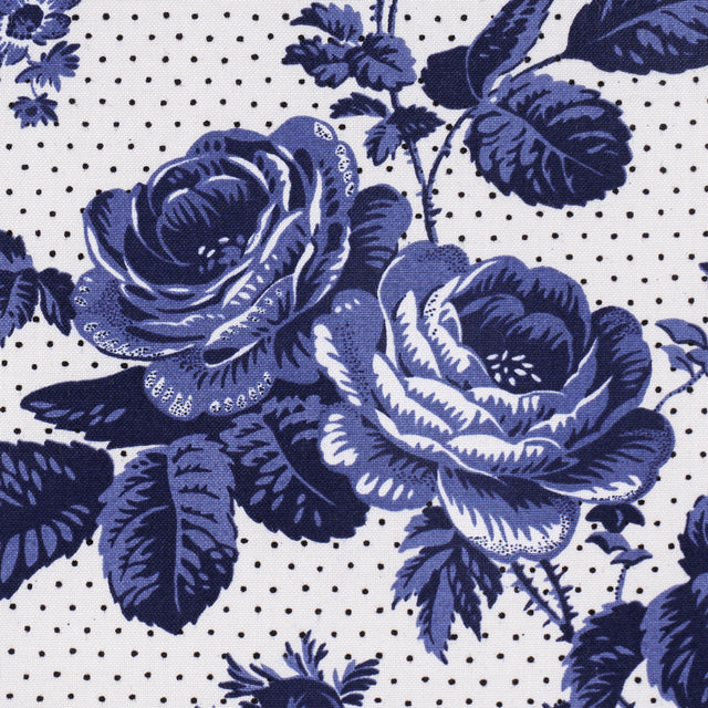 Schumacher 182082 SIBYL CHINTZ in BLUE Fabric - RITA KONIG