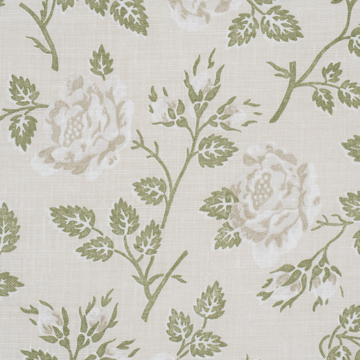 Schumacher Lavinia Green Fabric - Eade's Wallpaper
