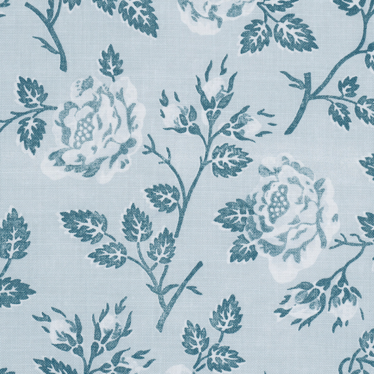 Schumacher Lavinia Blue Fabric - Eade's Wallpaper