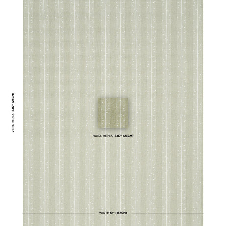 Schumacher Stella Stripe Moss Fabric - Eade's Wallpaper