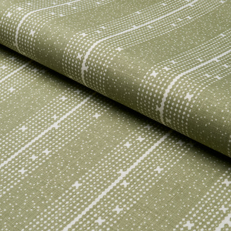 Schumacher Stella Stripe Moss Fabric - Eade's Wallpaper