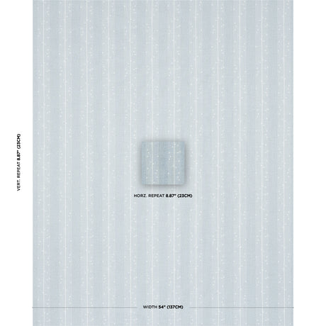 Schumacher Stella Stripe Blue Fabric - Eade's Wallpaper