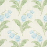Schumacher Lily Of The Valley Indoor/Outdoor Bluebell Fabric - Eade's Wallpaper