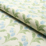 Schumacher Lily Of The Valley Indoor/Outdoor Bluebell Fabric - Eade's Wallpaper