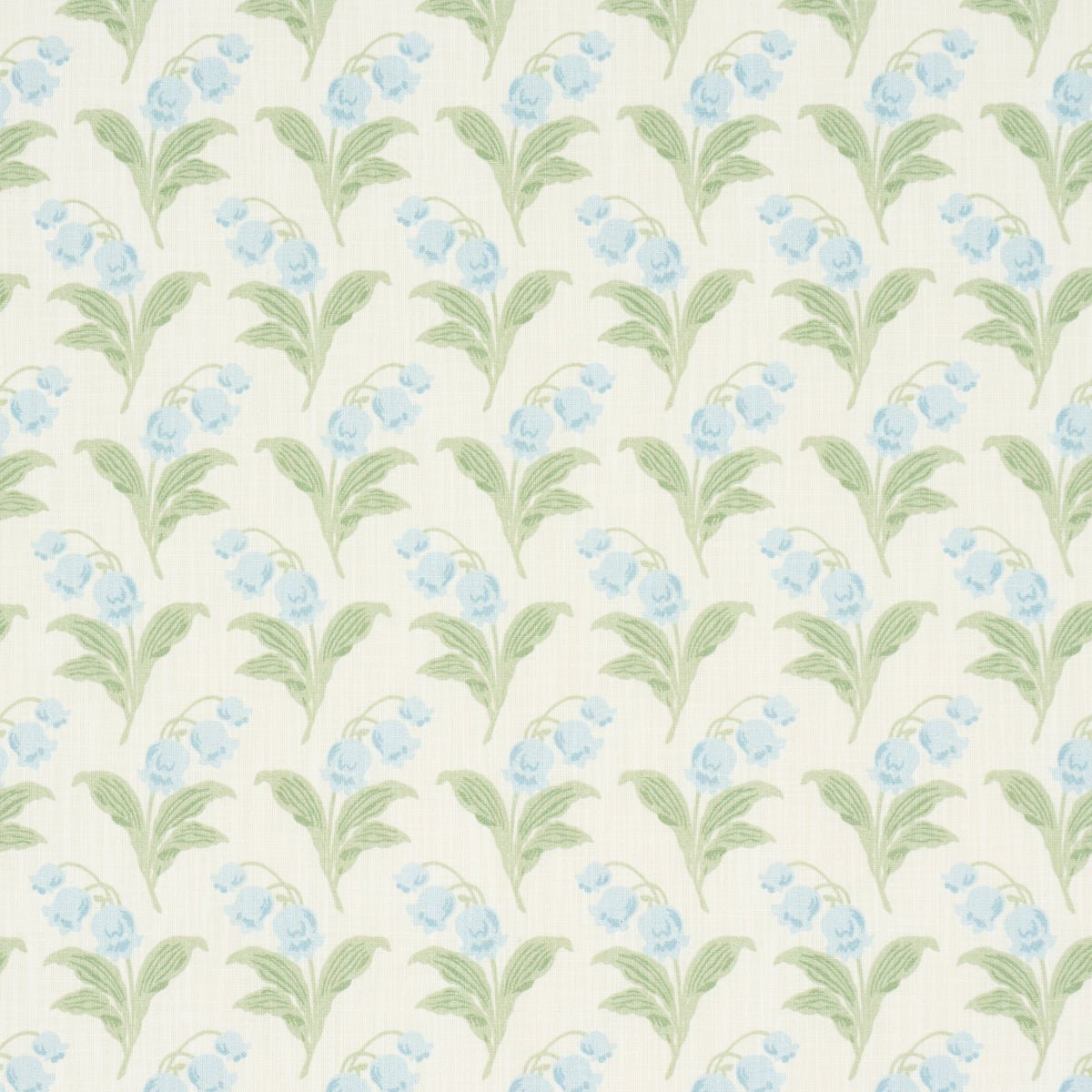 Schumacher Lily Of The Valley Indoor/Outdoor Bluebell Fabric - Eade's Wallpaper