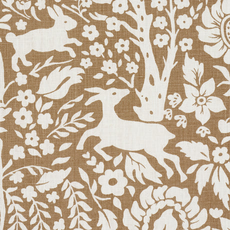 Schumacher 182172 DEERFIELD in MOCHA Fabric - CRAFT REVIVAL