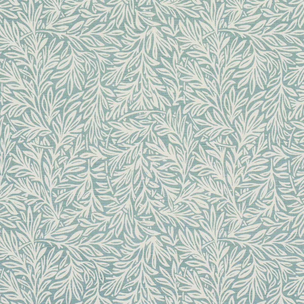 Schumacher Willow Leaf Aqua Fabric - Eade's Wallpaper