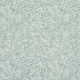 Schumacher Willow Leaf Aqua Fabric - Eade's Wallpaper
