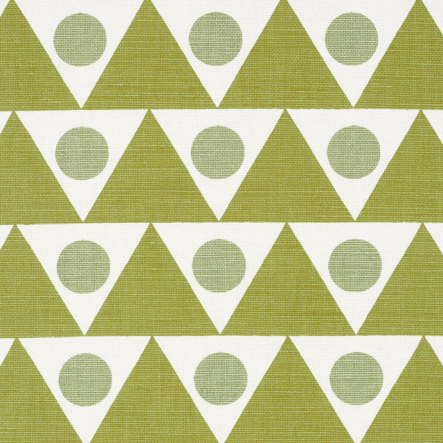 Schumacher 182221 PENNANT in GREEN Fabric - STUDIO BON