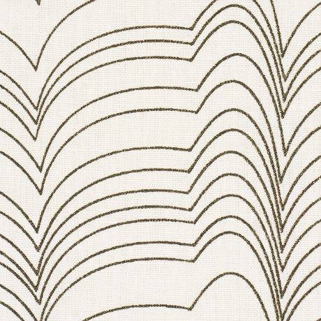 Schumacher 182232 RICHTER LINEN PRINT in BLACK Fabric - STUD