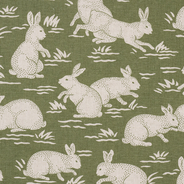 Schumacher 182240 COTTONTAILS in MOSS Fabric - A COUNTRY LIF
