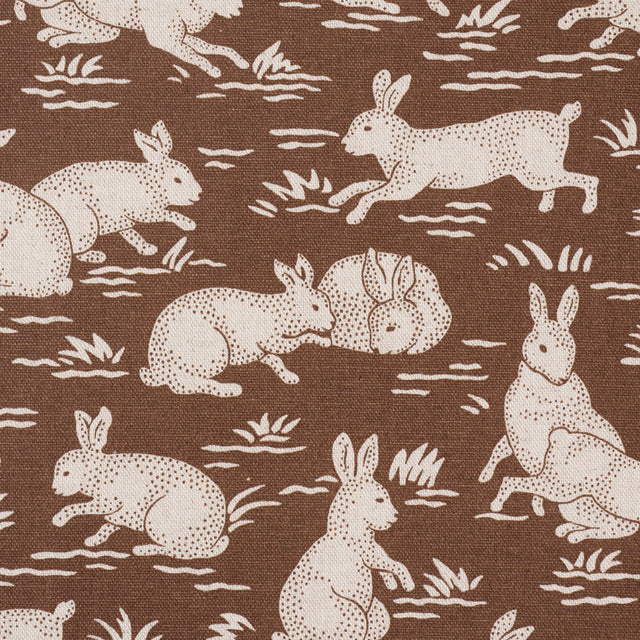 Schumacher 182241 COTTONTAILS in CHESTNUT Fabric - A COUNTRY