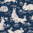 Schumacher 182242 COTTONTAILS in INDIGO Fabric - A COUNTRY L