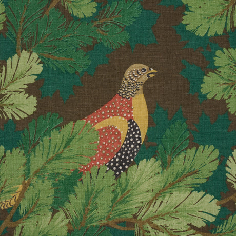 Schumacher 182251 COVEY HEDGE in CHESTNUT Fabric - A COUNTRY