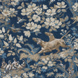 Schumacher 182262 HOUND MEADOW in INDIGO Fabric - A COUNTRY 