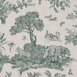Schumacher 182272 WESTERN TOILE in FOREST Fabric - A COUNTRY