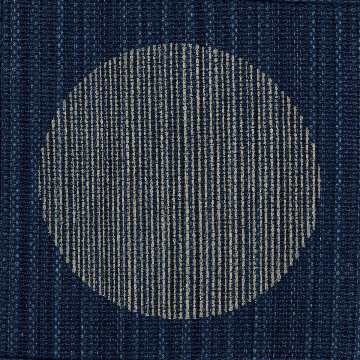 Schumacher 182302 UNA HAND BLOCK PRINT in INDIGO Fabric - ME