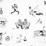 Schumacher Joana Avillez'S Street Scenes Black & White Fabric