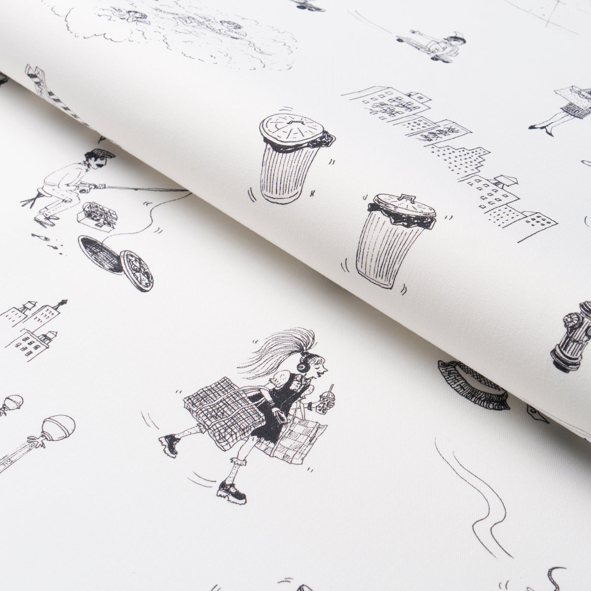 Schumacher Joana Avillez'S Street Scenes Black & White Fabric