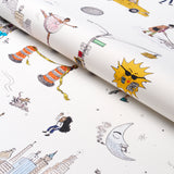 Schumacher Joana Avillez'S Street Scenes Multicolor On White Fabric