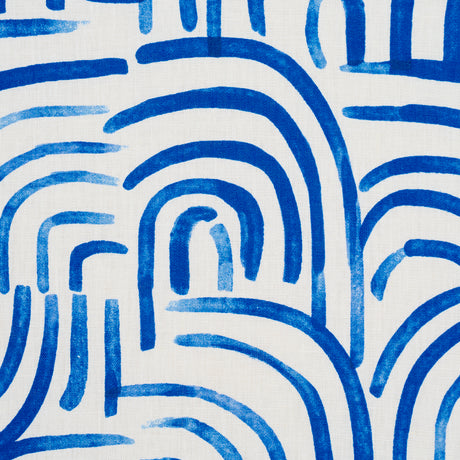 Schumacher 182360 NEW BEAT in BRIGHT BLUE Fabric - BACKDROP