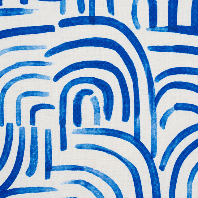 Schumacher 182360 NEW BEAT in BRIGHT BLUE Fabric - BACKDROP
