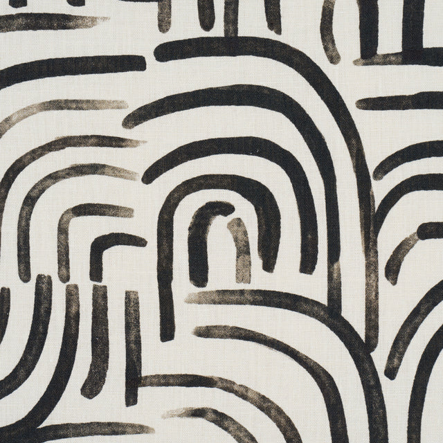 Schumacher 182362 NEW BEAT in CARBON Fabric - BACKDROP
