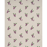 Schumacher Grapes Hand Block Print Purple On Natural Fabric