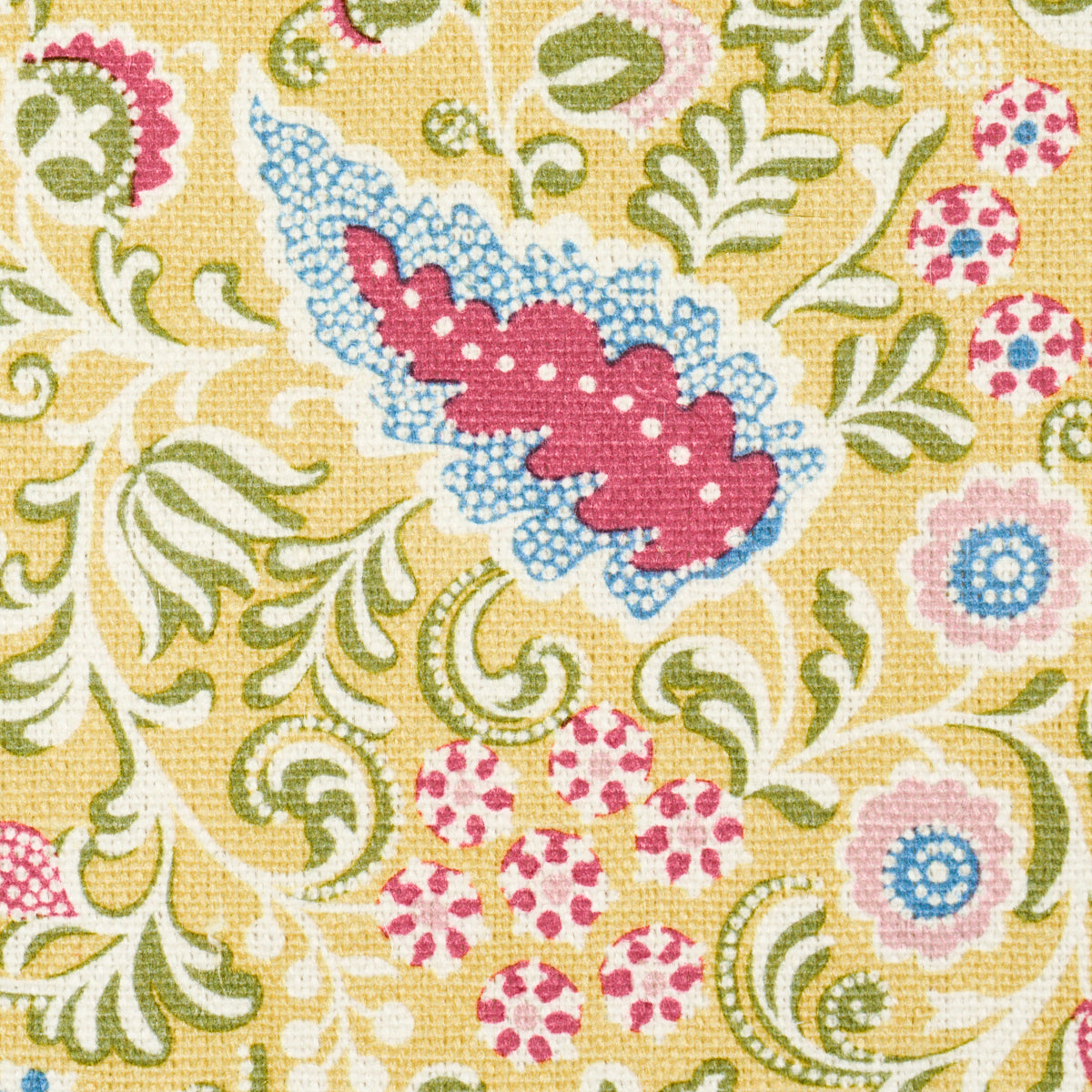 Schumacher 182431 PEGGY PAISLEY in LEMONADE Fabric - ASHBURY