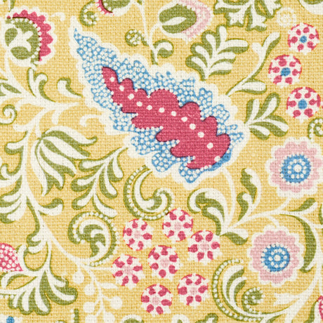 Schumacher 182431 PEGGY PAISLEY in LEMONADE Fabric - ASHBURY
