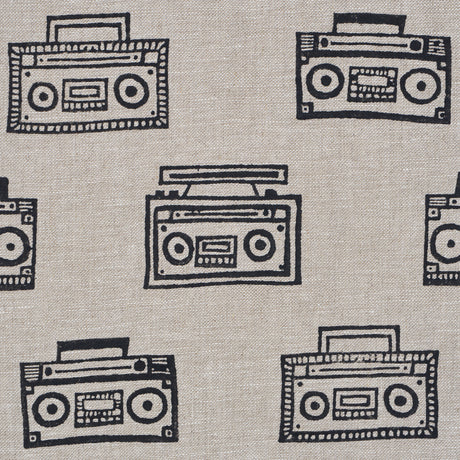 Schumacher 182450 ODE HAND BLOCK in CHARCOAL Fabric - HADIYA