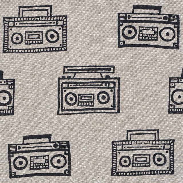 Schumacher 182450 ODE HAND BLOCK in CHARCOAL Fabric - HADIYA