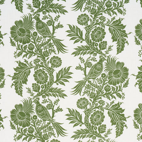 Schumacher 182530 RAVEN WOODS in GREEN Fabric - MARIE-ANNE O
