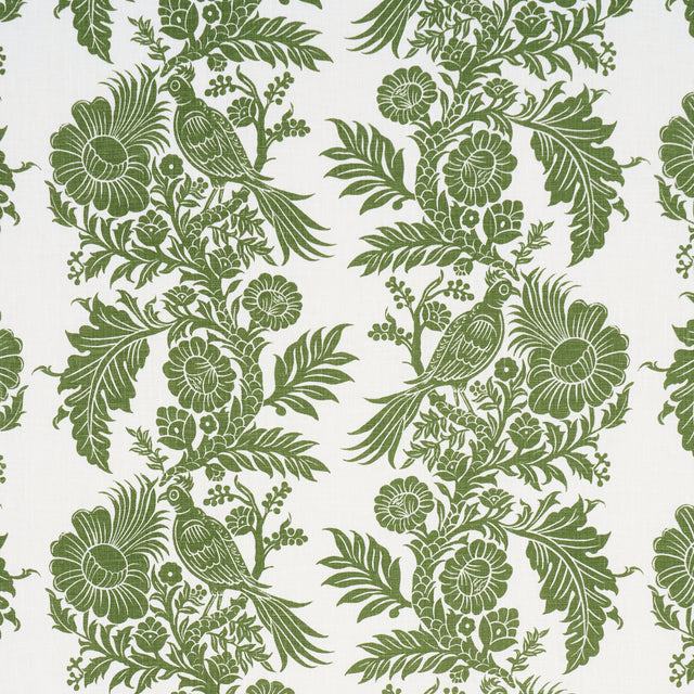 Schumacher 182530 RAVEN WOODS in GREEN Fabric - MARIE-ANNE O