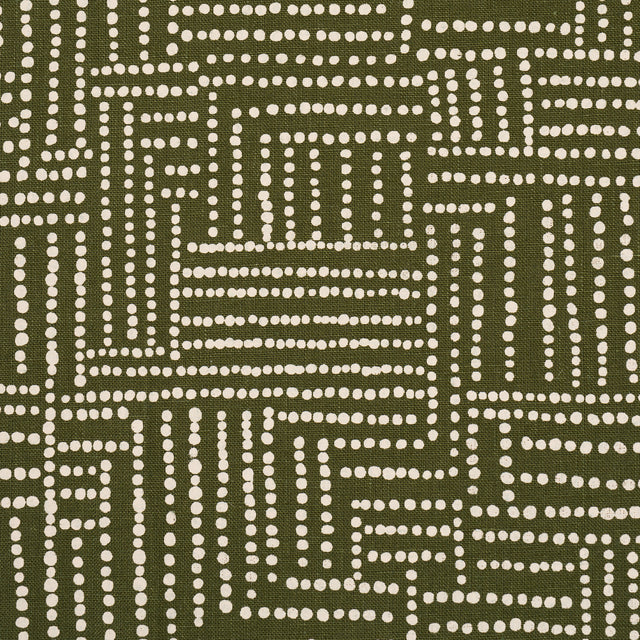 Schumacher 182580 COCO HAND SCREEN PRINT in PALM TREE GREEN 
