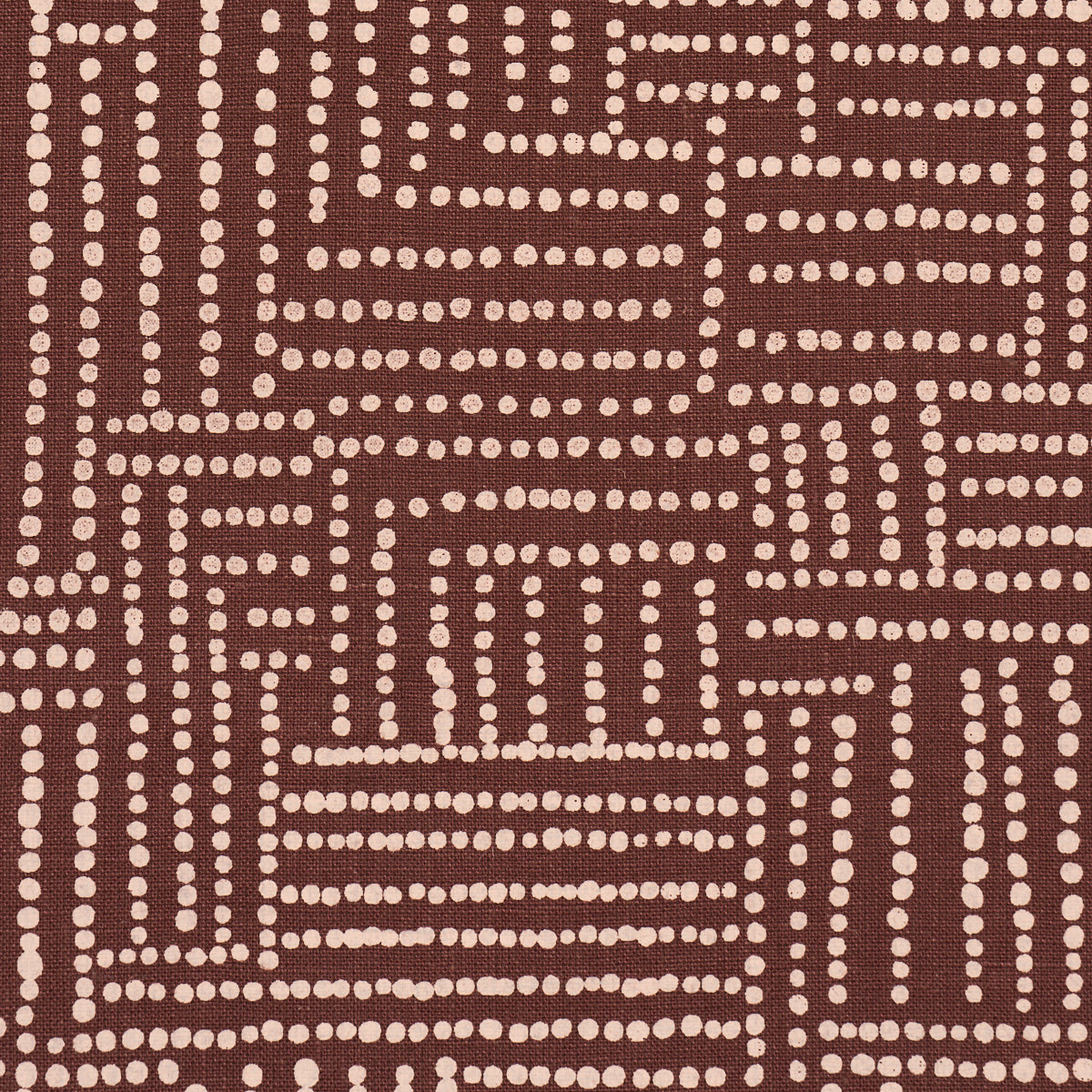 Schumacher 182582 COCO HAND SCREEN PRINT in COCONUT LATTE Fa