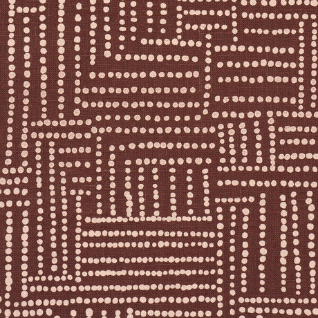 Schumacher 182582 COCO HAND SCREEN PRINT in COCONUT LATTE Fa