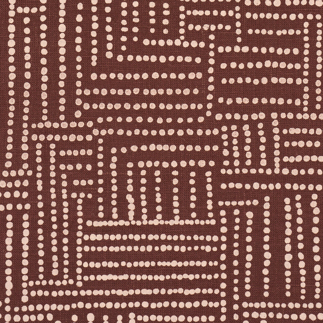 Schumacher 182582 COCO HAND SCREEN PRINT in COCONUT LATTE Fa