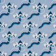 Schumacher 182611 BOMBAY RAINBOW in BLEU Fabric - LAURA GONZ